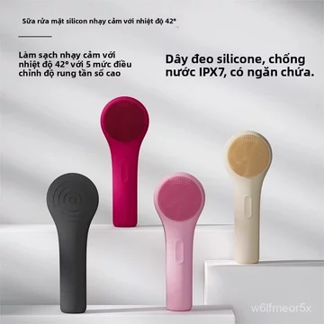 Máy rửa mặt điện Muli, dụng cụ làm sạch lỗ chân lông, thiết bị rửa mặt, bàn chải silicon làm sạch sâu da mặt, máy trẻ hó