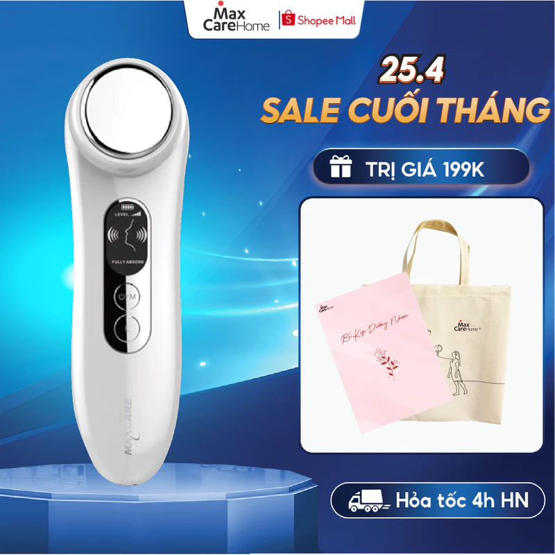Máy đẩy tinh chất ION dưỡng trắng Maxcare Max888 (làm sạch sâu - đẩy tinh chất - cấp ẩm - dưỡng da) thương hiệu Nhật Bản — ảnh 1