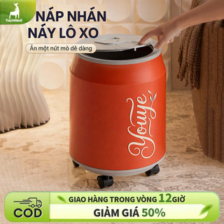 Thùng Rác Coke Dung Tích 13L , Thùng Đựng Rác Nhỏ Gọn Có Nắp Ấn Tự Động Cho Phòng Khách