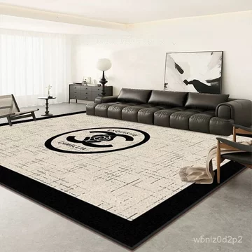 Thảm phòng khách kiểu Pháp, thảm trải sàn sofa và bàn cà phê, thảm trải sàn diện tích lớn đơn giản, thảm trải sàn cạnh g