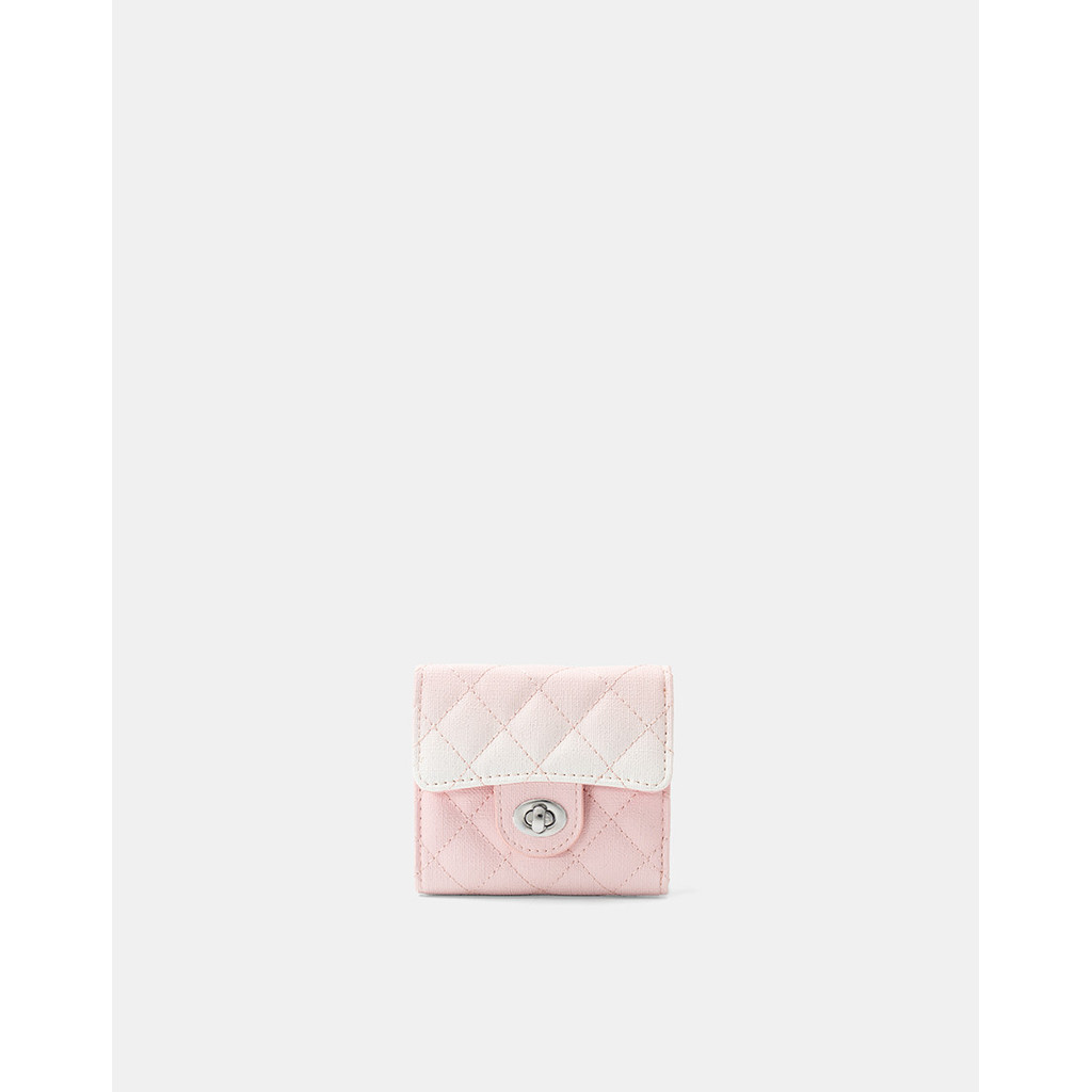 Ví Nữ Thời Trang JUNO Ngắn Cầm Tay Quilted Phối Khoá VI239