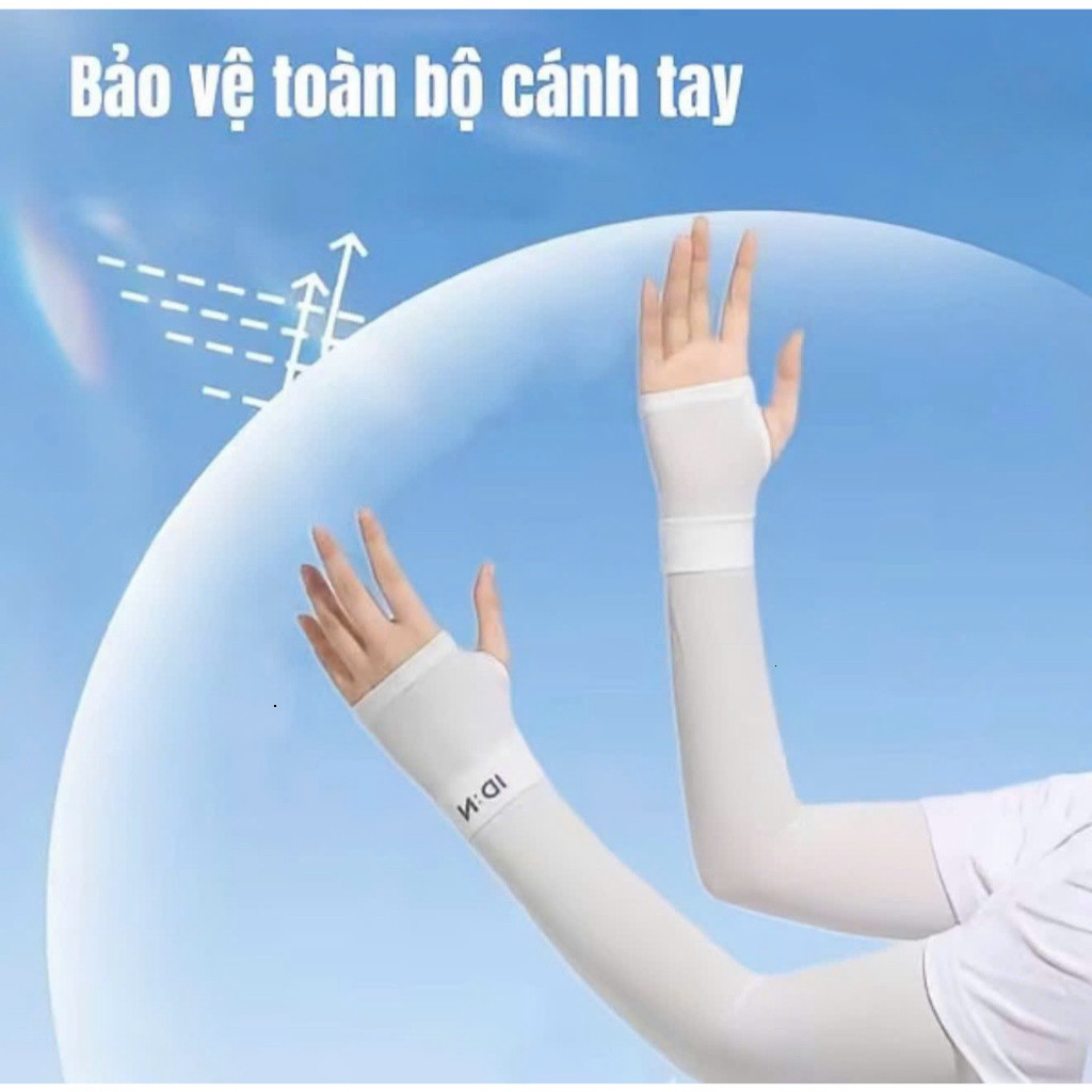Găng bao tay chống nắng Nam Nữ đi nắng ống tay dài dày dặn hở ngón Thể thao đi lái xe câu cá 04 ntt95