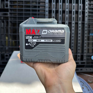Pin 20 Drama 10Ah Mạch 4 Mosfet Có Cổng Cắm USB - Chân Pin Phổ Thông, Có Đèn Led Báo Pin Dùng Cho Máy Mài, Khoan