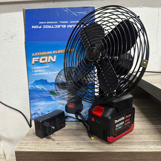 Quạt 8inch dùng pin chân phổ thông Makita 4cm nhỏ gọn rất mát