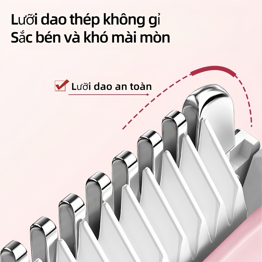 Máy Cạo Lông Điện 2 Đầu HYUNDAI - Cạo Toàn Thân, Chống Nước, Pin Sạc, An Toàn Nam Nữ