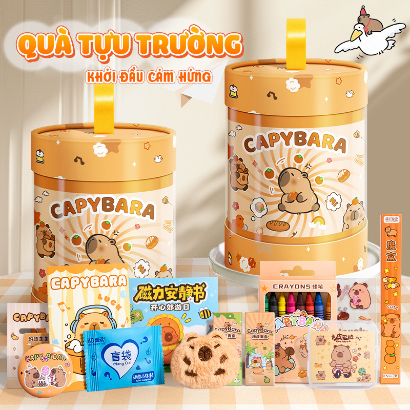 Set quà tặng văn phòng phẩm dễ thương hoạt hình cho bé gái học sinh quà sinh nhật 1/6 tốt nghiệp xin