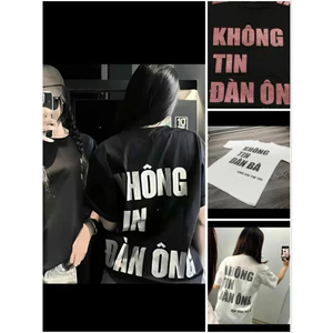 Áo thun UNISEX Không Tin Đàn Ông,Đàn Bà In Nhũ Kim Tuyến Đỏ Bạc Bazic Hot Trend 2026