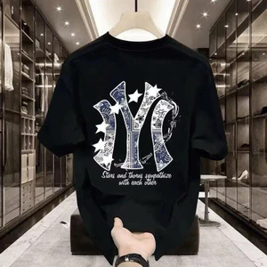 Áo Thun MLB In Chữ N,Y Sau Áo,Áo Thun Cổ Tròn Vải Co Dãn Thấm Hút Chất Cootong Hot Trend 2026