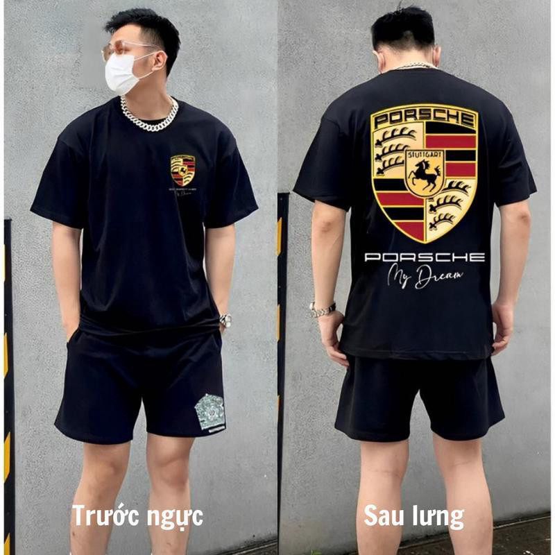 Áo Thun In Posche Hai Mặt Chất Vải Co Dãn Menswear Hot Trend 2026