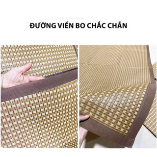 [TẶNG TÚI] Chiếu điều hòa có lót lụa 2 lớp, Chiếu Điều Hòa Sợi Mây Tổng Hợp  Lót Lụa Cao Cấp Có Chun Cài Góc Hàng Loại 1