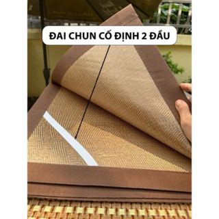 [TẶNG TÚI] Chiếu điều hòa có lót lụa 2 lớp, Chiếu Điều Hòa Sợi Mây Tổng Hợp  Lót Lụa Cao Cấp Có Chun Cài Góc Hàng Loại 1