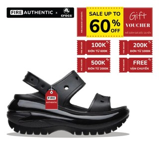 | 100% 𝘾𝙝í𝙣𝙝 𝙃ã𝙣𝙜 | Dép Clog 𝙲𝚁𝙾𝙲𝚂 Xăng Đan Unisex Mega Crush 'Black'