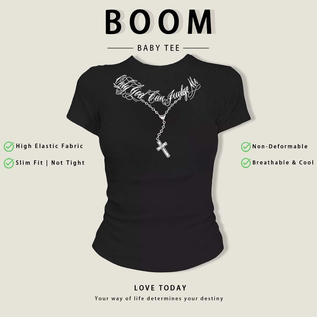 BOOM Áo Baby Tee Nữ Cotton Ôm Body-Áo Thun Ngắn Tay Y2K In Hình PhongCách Mùa Hè, Cổ Tròn Hàng Đầucách hàn quốc phongQ07