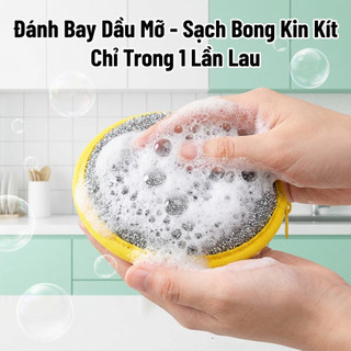 Combo 10 Miếng Bọt Biển 2 Mặt Rửa Chén Rửa Bát Mút Rửa Chén 2 Mặt Vải Lưới Tạo Bọt Đa Năng Ngói - BB02