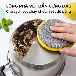 Combo 10 Miếng Bọt Biển 2 Mặt Rửa Chén Rửa Bát Mút Rửa Chén 2 Mặt Vải Lưới Tạo Bọt Đa Năng Ngói - BB02