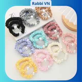 Buộc tóc ngọc trai nhiều màu phong cách Hàn Quốc RABBI