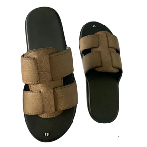Giá Mở Bán Dép Lê Nam Khâu Xuyên Đế Màu Xám Quai Ngang Da Đan Chéo Thời Trang Đế Cao Su Cao Cấp Size 37-43 DUHA 158
