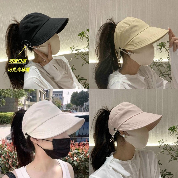 Mũ bucket có nút đeo khẩu trang- Mũ nón hở đầu chống nắng, chống tia UFP50+  thời trang