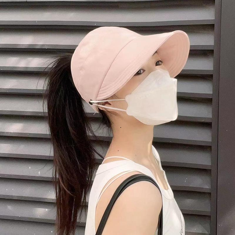 Mũ bucket có nút đeo khẩu trang- Mũ nón hở đầu chống nắng, chống tia UFP50+  thời trang