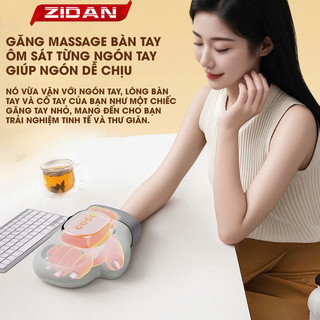 Máy massage tay cao cấp ZiDan 3 chế độ massage 5 chế độ chườm nóng túi khí vừa vặn ôm khít bàn tay bảo hành 24 tháng
