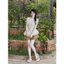 Set bộ thời trang nữ siêu dễ thương chất vải áo tơ lệch vai chiết eo nhẹ nhàng phối quần cotton hàn giả váy xinh Monfash