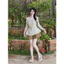 Set bộ thời trang nữ siêu dễ thương chất vải áo tơ lệch vai chiết eo nhẹ nhàng phối quần cotton hàn giả váy xinh Monfash
