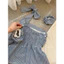 Set bộ áo linen sọc tay rời phối quần dài lai nhún bèo Monfashion
