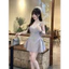 Đầm 2 dây thời trang nữ mặc đi chơi chất vải sóng ý chấm bi đính nơ hở lưng, Monfashion