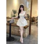Đầm 2 dây thời trang nữ mặc đi chơi chất vải sóng ý chấm bi đính nơ hở lưng, Monfashion