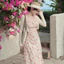 Set Váy Hoa Mùa Hè Đầm Kaki Lụa Cổ Yếm Dáng Dài (Có Mút) Kèm Áo Khoác Thun Giấy Dài Tay Thanh Lịch Hot Monfashion