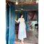 Đầm thời trang nữ diện di du hí vào dịp hè chất mango mịn áo tay ngắn cổ vuông họa tiết in hoa xinh váy dáng xòe Monfash