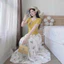 Set đồ nữ đi chơi đi biển áo thun tăm lạnh phối chân váy xòe chất tuyết mưa in họa tiết nữ tính Monfashion