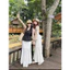 SÉT CẶP CHO CHỊ EM ÁO LỤA CHẤM BI THÂN SAU MOCKING PHỐI CHÂN VÁY REN CÓ LÓT 2 MÀU Y HÌNH Monfashion