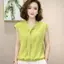 Áo Trung Niên Nữ Cổ Nơ Thanh Lịch Chất Vải Đũi Tơ Hàn Mềm Mát (TN04)