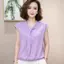 Áo Trung Niên Nữ Cổ Nơ Thanh Lịch Chất Vải Đũi Tơ Hàn Mềm Mát (TN04)