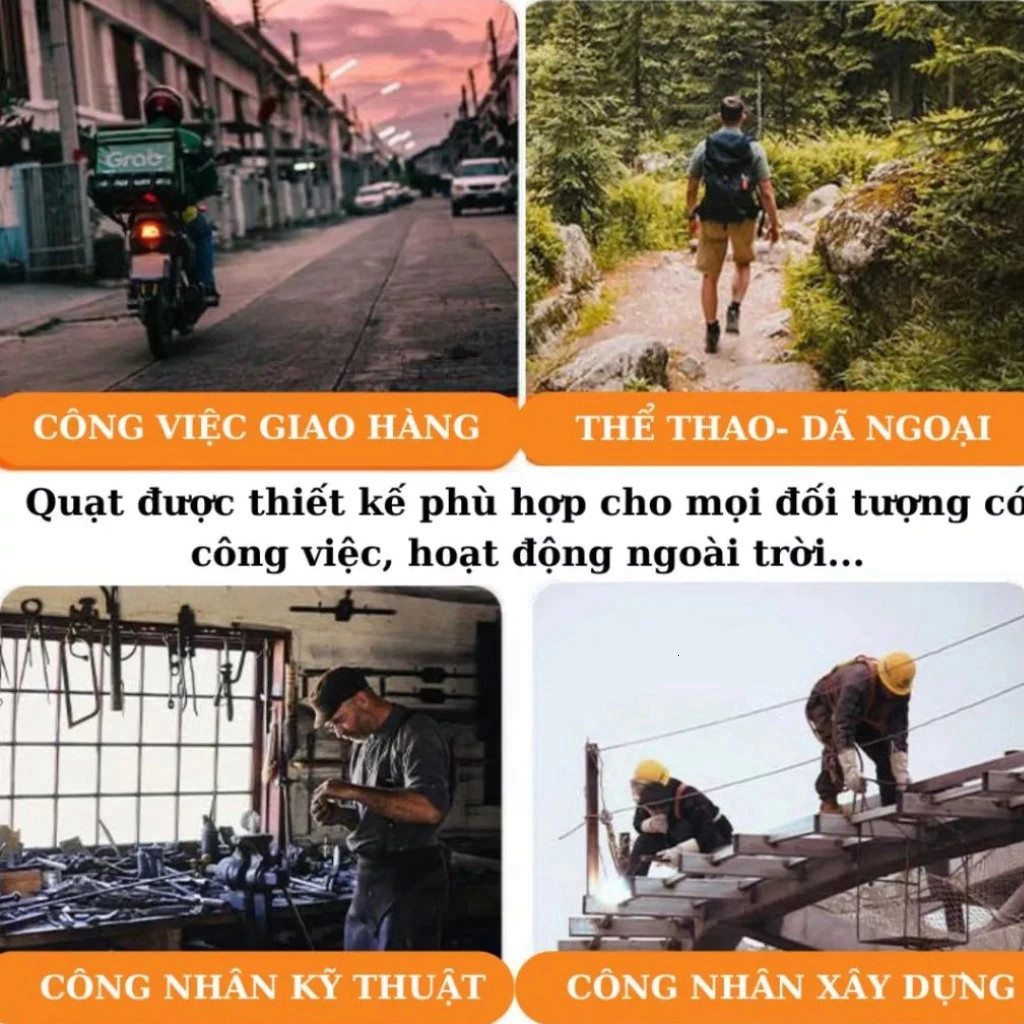 Quạt Đeo Hông Ms-F01, Quạt Cài Thắt Lưng, Đeo Cổ, 2 Luồng Gió Pin 30.000mAh Kiêm Sạc Dự Phòng Tiện Lợi 06 ntt95