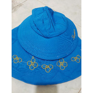 Mũ chống nắng Vành Rộng Kèm Khẩu Trang vải - COTTON THÊU