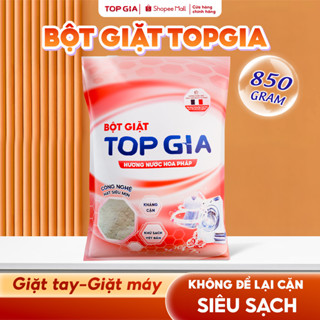 Bột Giặt TOPGIA Hương Nước Hoa Pháp Hạt Nano Kháng Cặn, Thơm Dịu, Đánh Bay Vết Bẩn, An Toàn Da Tay