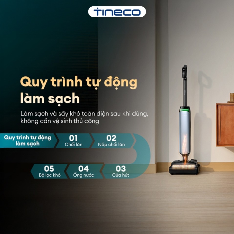 [Hỏa Tốc 2H] Tineco Floor One S9 Artist Prime - Lực Hút 22000Pa, Máy Hút Bụi Lau Sàn Chống Rối