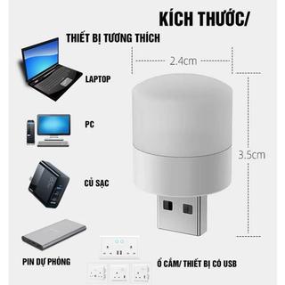 Bóng đèn ngủ mini, đèn led USB, đèn đọc sách cổng sạc USB - siêu sáng nhỏ gọn tiện lợi - umastorevn