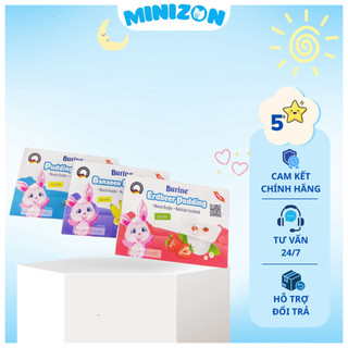 Pudding Burine Đức vỉ 6 hũ cho bé từ 6 tháng - Bữa phụ dinh dưỡng thơm ngon - Minizon Kids