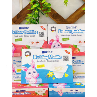Pudding Burine Đức vỉ 6 hũ cho bé từ 6 tháng - Bữa phụ dinh dưỡng thơm ngon - Minizon Kids