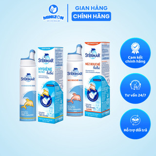 Xịt mũi Sterimar nước biển sâu, xịt mũi cá heo xanh, cam Sterimar Pháp 100ml