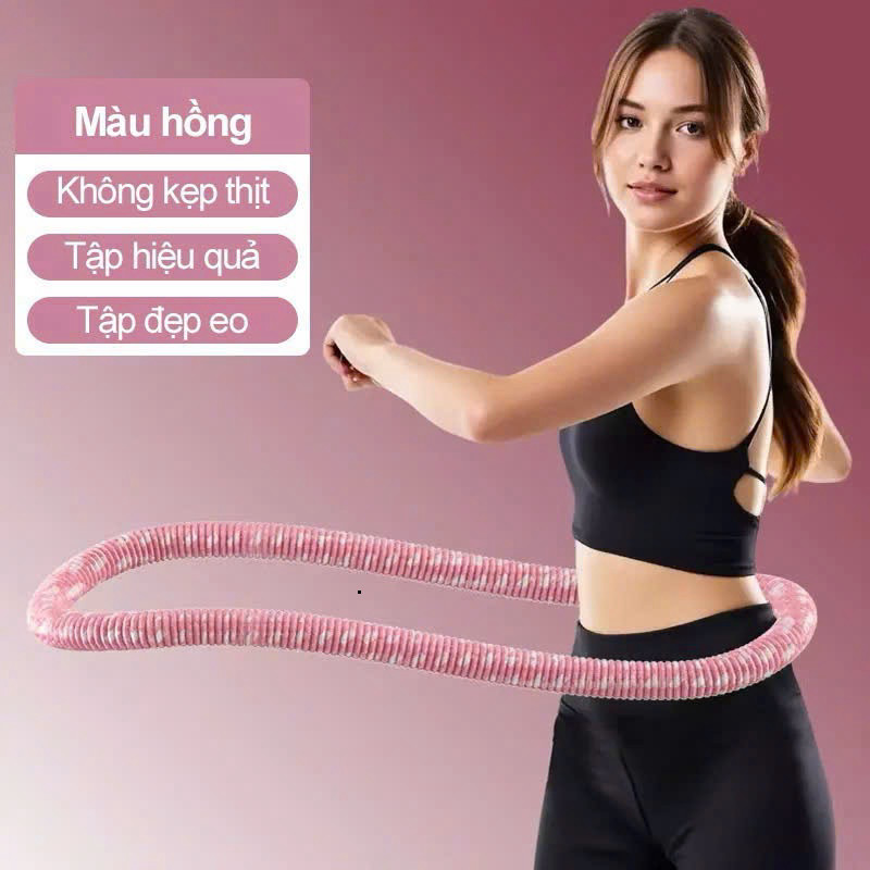 Vòng Lắc Eo Lò Xo Bọc Vải Dệt Kim Mềm Tập Thể Dục, Tập Yoga Tại Nhà Chất Liệu Thép Bọc Vải Cao Cấp anhi ntt95