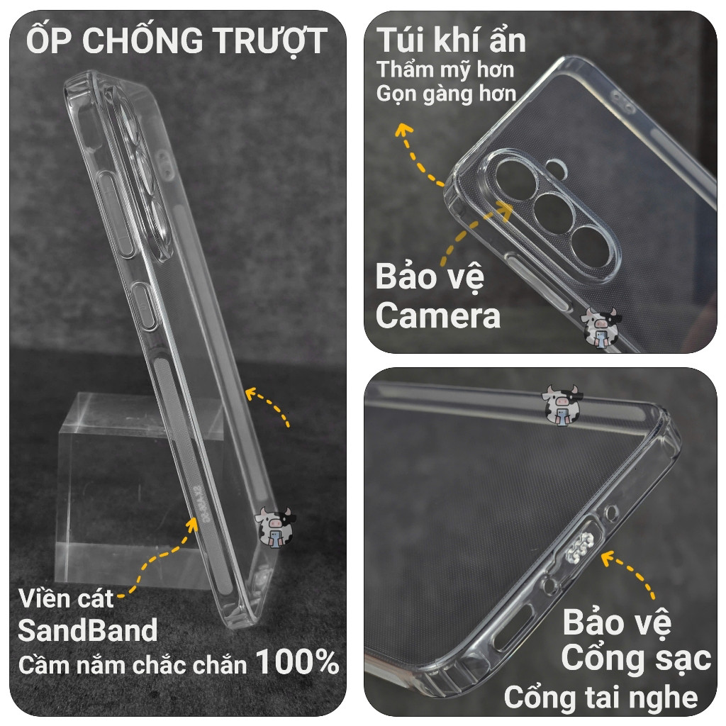 Ốp lưng Oppo Reno 6z, Reno 6 4G 5G Cowcase chống trơn trượt | Ốp điện thoại Oppo Reno bảo vệ camera đt toàn diện