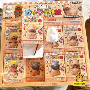 Combo 10 hộp tô tượng Capybara, Labubu mini tô tượng thạch cao Capybara có sẵn bút và màu khô