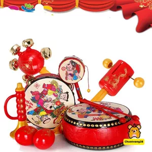 Bộ Trống Gõ 7 Món Cho Bé Chơi Trung Thu, Trò Chơi Dân Gian Trống Gõ