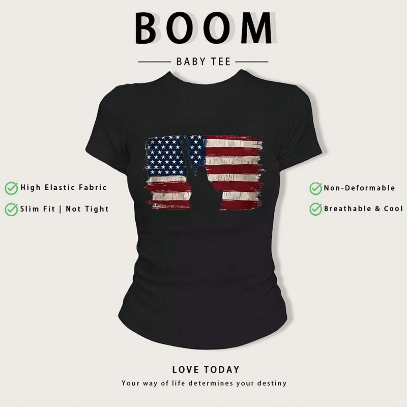 BOOM🔥 Áo Baby Tee Nữ Cotton Ôm Body-Áo Thun Ngắn Tay Y2K In Hình Phong Cách Mới Mùa Hè, Ôm Cổ Tròn Hàng Đầu phong cá #16