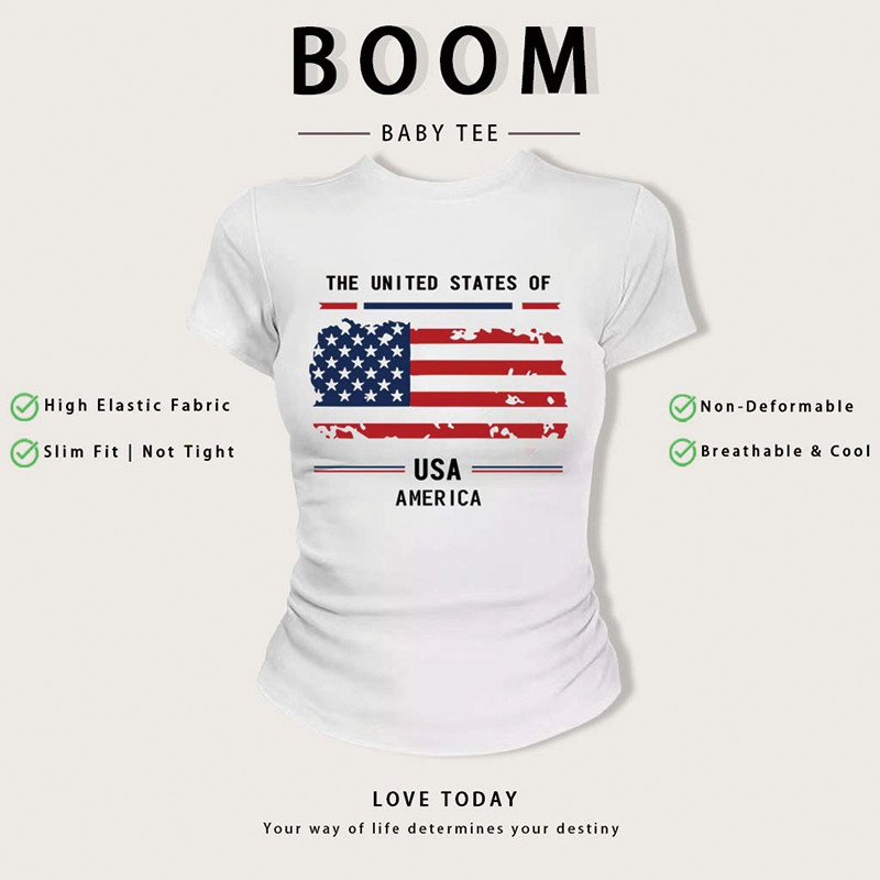 BOOM🔥 Áo Baby Tee Nữ Cotton Ôm Body-Áo Thun Ngắn Tay Y2K In Hình Phong Cách Mới Mùa Hè, Ôm Cổ Tròn Hàng Đầu phong cá #16