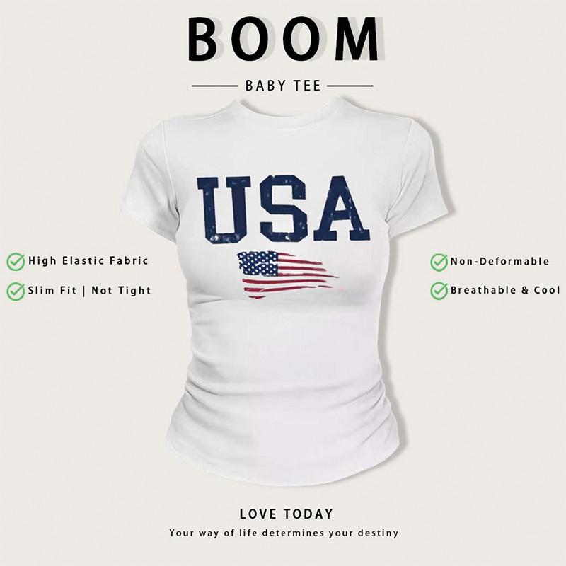 BOOM🔥 Áo Baby Tee Nữ Cotton Ôm Body-Áo Thun Ngắn Tay Y2K In Hình Phong Cách Mới Mùa Hè, Ôm Cổ Tròn Hàng Đầu phong cá #16